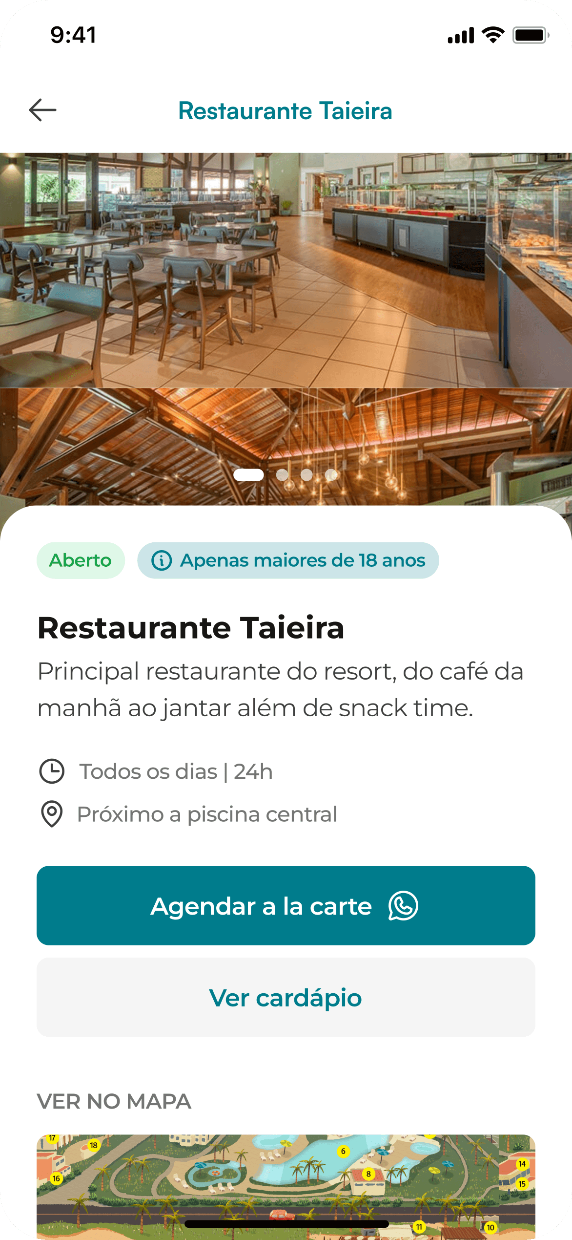 App Amarante aberto na tela de um Smartphone