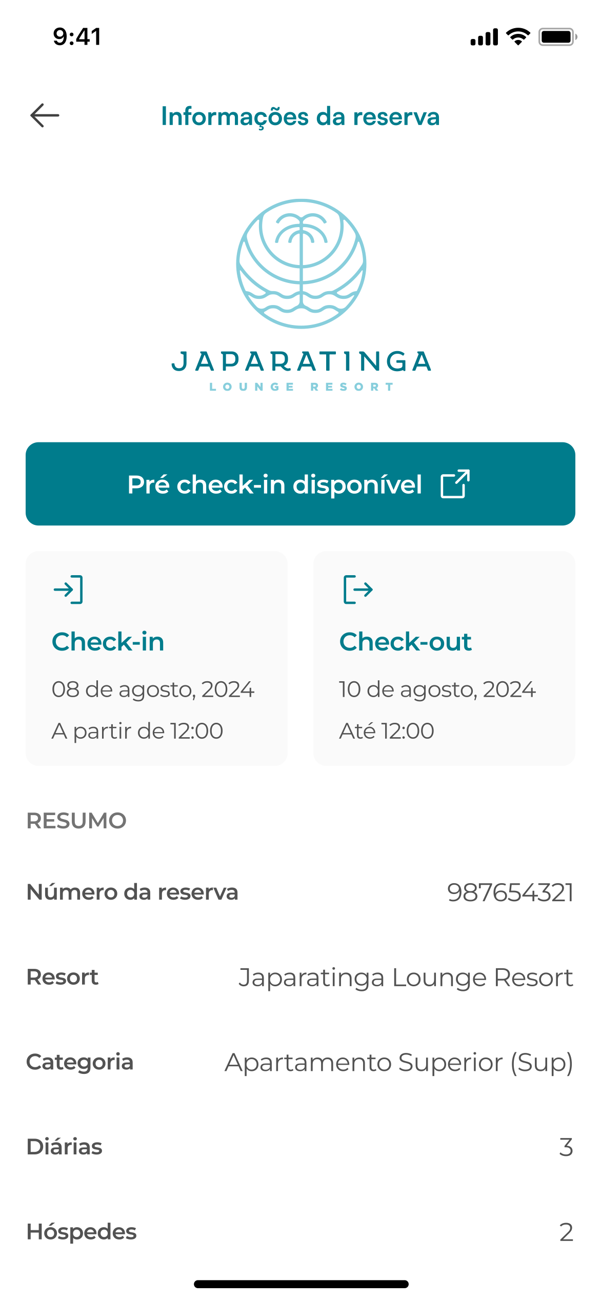 App Amarante aberto na tela de um Smartphone
