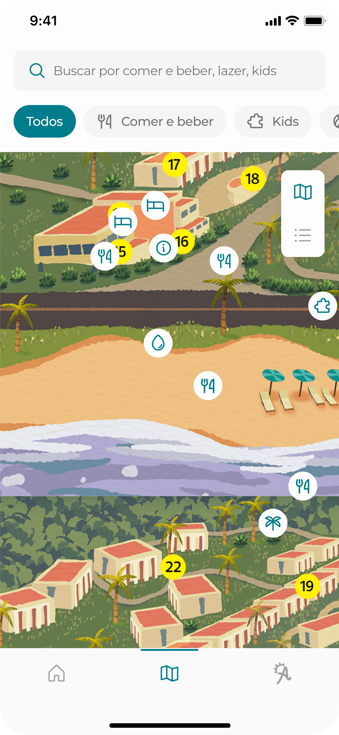 App Amarante aberto na tela de um Smartphone
