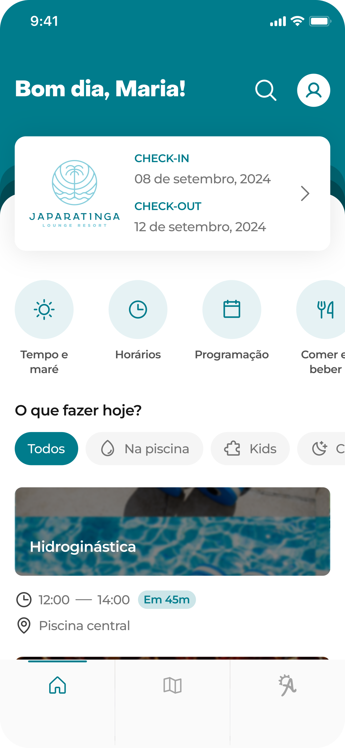 App Amarante aberto na tela de um Smartphone